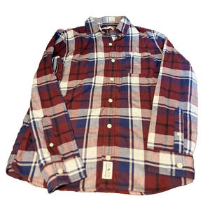 Abercrombie Kids Plaid Button Down Up Shirt Size 13 / 14 Boys Girls Junior